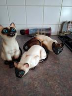 3 porseleinen Siamese katten, Verzamelen, Beelden en Beeldjes, Ophalen of Verzenden, Zo goed als nieuw, Dier