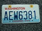 Kentekenplaat licenseplate Washington 5 USA, Verzamelen, Verzenden, Gebruikt, Auto's