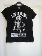 T shirt maat S/M met Griekse/Spartaanse strijder zwart/wit, Maat 46 (S) of kleiner, Gedragen, Roly Atomic, Ophalen of Verzenden