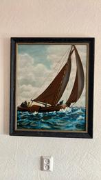 Schilderij skûtsje tjalk zeilschip in lijst, Antiek en Kunst, Kunst | Schilderijen | Klassiek, Ophalen of Verzenden