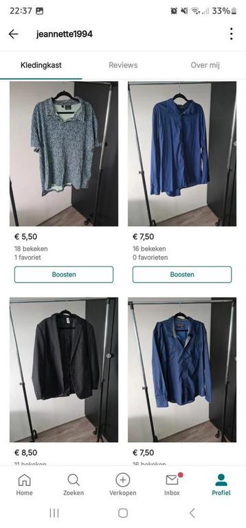 Veel herenkleding maat XL/XXL/XXXL te koop!