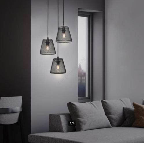 Briloner Taunus 4074-035 hanglamp 3x E14 hout zwart NIEUW, Huis en Inrichting, Lampen | Hanglampen, Nieuw, Minder dan 50 cm, Hout