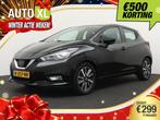 Nissan Micra 1.0 101 PK IG-T Acenta Carplay Camera Stoelverw, Voorwielaandrijving, Zwart, Geïmporteerd, LED verlichting