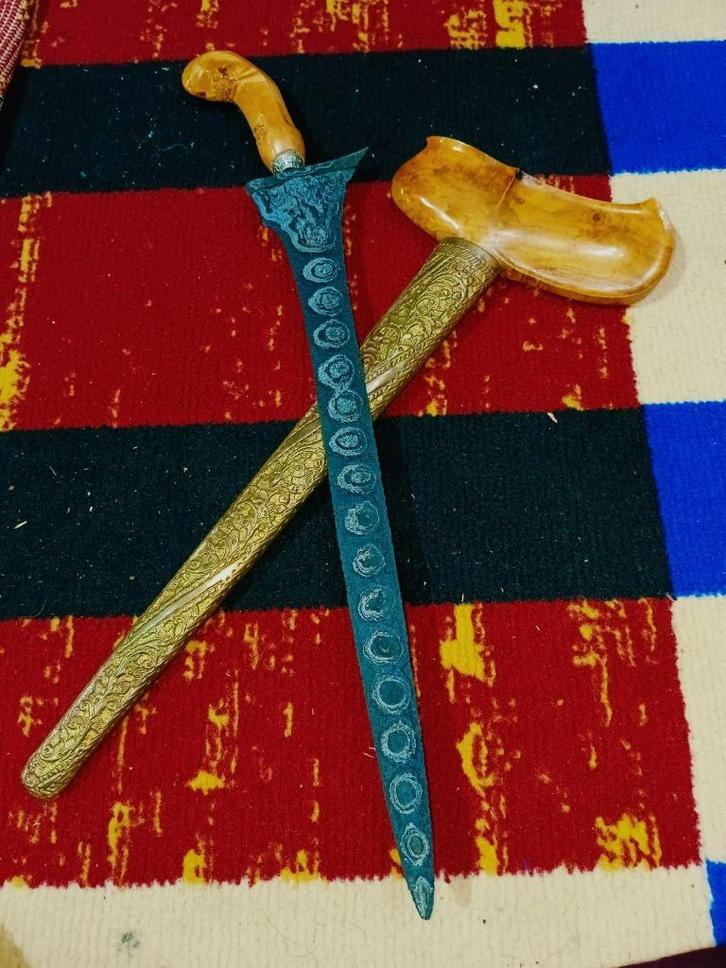 Antieke Keris Brojol Pamor Melati Rinonce Surakarta SVC88, Antiek en Kunst, Kunst | Niet-Westerse kunst, Verzenden