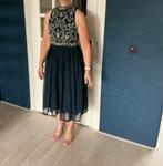 Chique jurk met kralen., Maat 38/40 (M), Blauw, Lace and Beads, Cocktailjurk