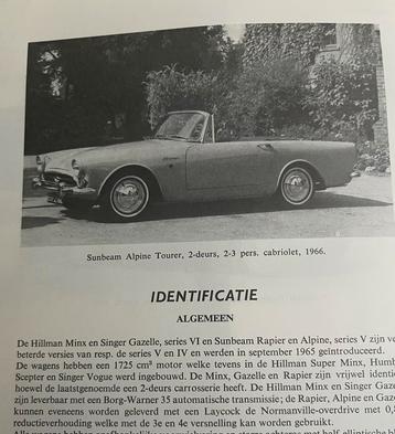 Sunbeam, Rootes vraagbaak Olyslagers 1965-1969 beschikbaar voor biedingen