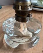 Antieke Glazen Olielamp met 2 Kelken, Antiek en Kunst, Ophalen