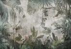 Botanisch behang Forest Jungle, trendy, industrieel, beton, Verzenden, Minder dan 10 m², Botanisch, jungle, planten, vintage,