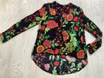 Bloemen blouse - Maat M / L, Kleding | Dames, Blouses en Tunieken, Ophalen of Verzenden, Zo goed als nieuw, Maat 38/40 (M), Zwart