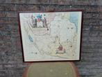 Zeekaart van de zuiderzee antiek brocante vintage kunst, Ophalen