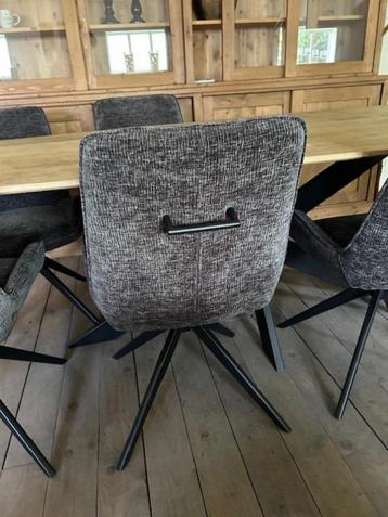 Nieuwe luxe draaistoel stof grijs/zwart beschikbaar voor biedingen