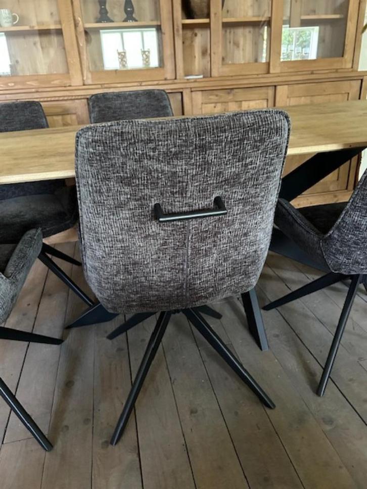 Nieuwe luxe draaistoel stof grijs/zwart, Huis en Inrichting, Stoelen, Nieuw, Stof, Ophalen