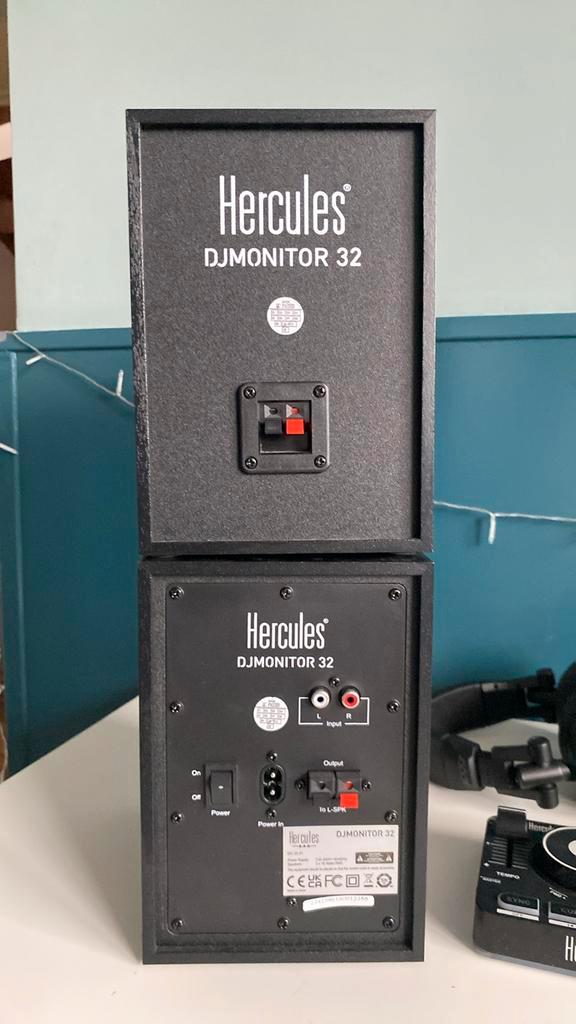 Hercules DJ Set met Boxen - DJMonitor 32, Audio, Tv en Foto, Luidsprekers, Gebruikt, Front, Rear of Stereo speakers, Minder dan 60 watt