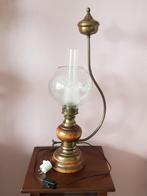 Antieke olielamp omgebouwd tot gewone lamp, Antiek en Kunst, Ophalen of Verzenden
