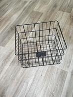 Metalen Fietsmand - Zwart, Huis en Inrichting, Woonaccessoires | Schalen en Manden, Overige materialen, Mand, Vierkant, Ophalen of Verzenden
