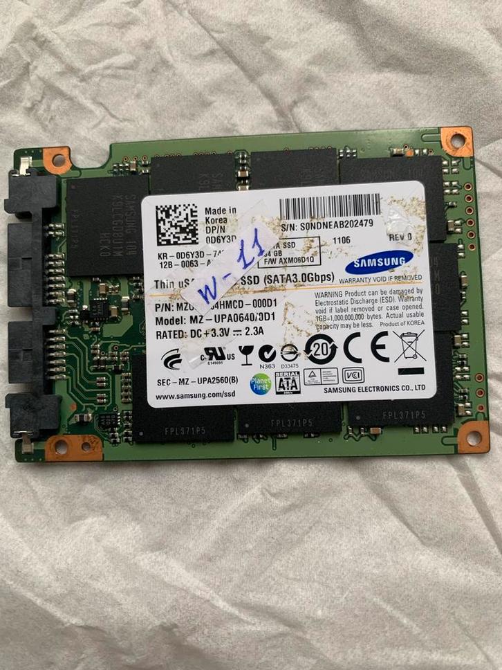 SAMSUNG 64GB uSATA SSD - SATA 3.0Gbps, Computers en Software, Harde schijven, Gebruikt, Laptop, Intern, SSD, SATA, Ophalen