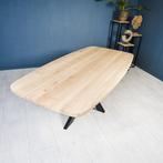 eikentafel 220 x 110 deens ovaal, keukentafel, eettafel, 100 tot 150 cm, Industrieel modern, Ophalen of Verzenden, Vijf personen of meer