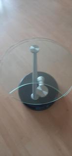 Naos abra roterende koffie / salontafel, Italiaans design, Gebruikt, Rond, Glas, 75 cm of meer