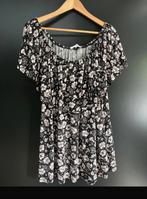 Top met bloemmotief, Ophalen of Verzenden, Zo goed als nieuw, Maat 46/48 (XL) of groter, Korte mouw