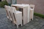 barset van gebr steigerhout, 6 zitplaatsen, Steigerhout, Nieuw, Ophalen of Verzenden