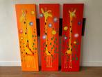 Kinderschilderij Giraffe + Vissen, Wanddecoratie, Zo goed als nieuw, Ophalen