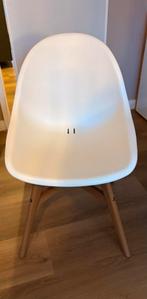 IKEA Fanbyn Kuipstoel - Wit met Houten Poten 2 stuks, Huis en Inrichting, Stoelen, Ophalen, Kunststof, Wit, Zo goed als nieuw