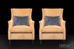 Set bergere fauteuils in alcantare stof, 75 tot 100 cm, Ophalen of Verzenden, Zo goed als nieuw, Stof