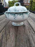 Brocante soepterrine.Hoog 15 cm, van oor tot oor 29 cm, Ophalen of Verzenden