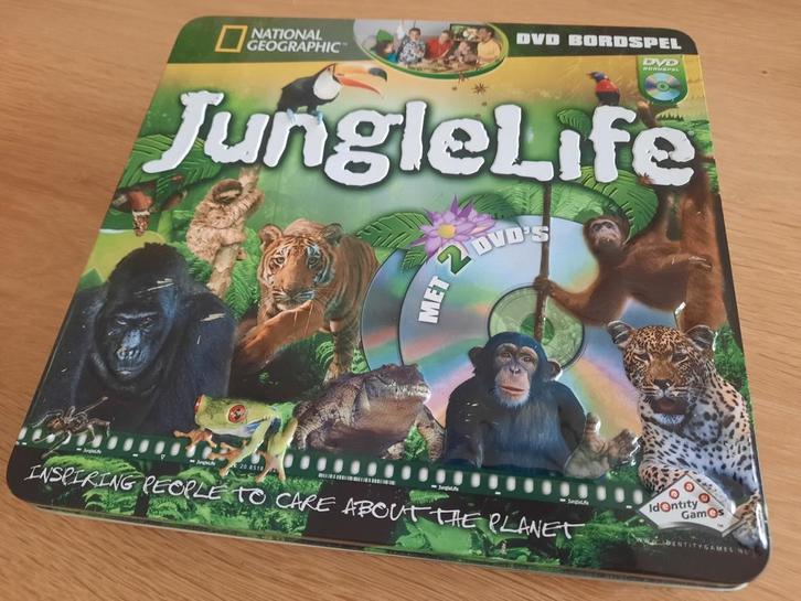 Jungle Life DVD Bordspel - National Geographic, Hobby en Vrije tijd, Gezelschapsspellen | Bordspellen, Zo goed als nieuw, Drie of vier spelers