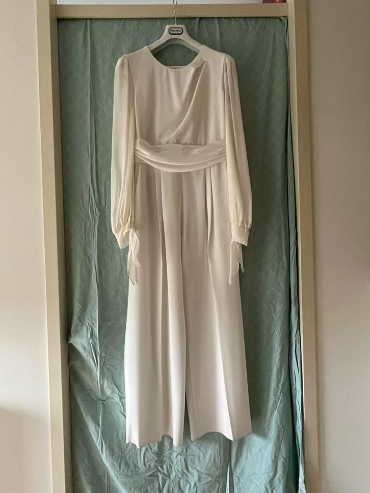Max Mara Wedding jumpsuit – ivoorwit maat 44, Kleding | Dames, Gelegenheidskleding, Zo goed als nieuw, Overige typen, Ophalen of Verzenden