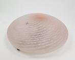 Murano Vetri plafondlamp met swirl effect en uniek roze tint, Ophalen of Verzenden, Gebruikt, Glas