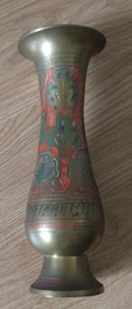 India brass vaas, geëtst koper messing, volgnr 89, Antiek en Kunst, Antiek | Koper en Brons, Ophalen of Verzenden