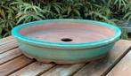 Bonsai schaal XXL rond groen geglazuurd Koreaans 57,5x10,8, Tuin en Terras, Ophalen, 40 cm of meer, Rond, Nieuw