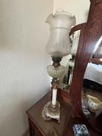 Victoriaanse olielamp met marmer hoogte 88cm !, Antiek en Kunst, Ophalen