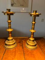 Koperen Kandelaars - 42 cm - Goede Staat, Antiek en Kunst, Antiek | Kandelaars, Ophalen of Verzenden, Koper of Brons