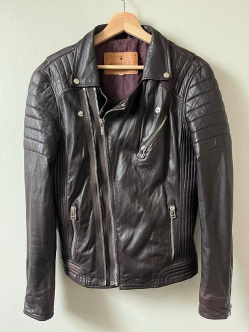 Goosecraft leren bikerjack - Maat M, Kleding | Heren, Jassen | Zomer, Zo goed als nieuw, Maat 48/50 (M), Bruin, Ophalen of Verzenden