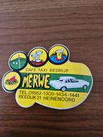 4666 Vintage Cafe-Taxi Bedrijf van der Merwe Sticker, Verzamelen, Ophalen of Verzenden, Gebruikt