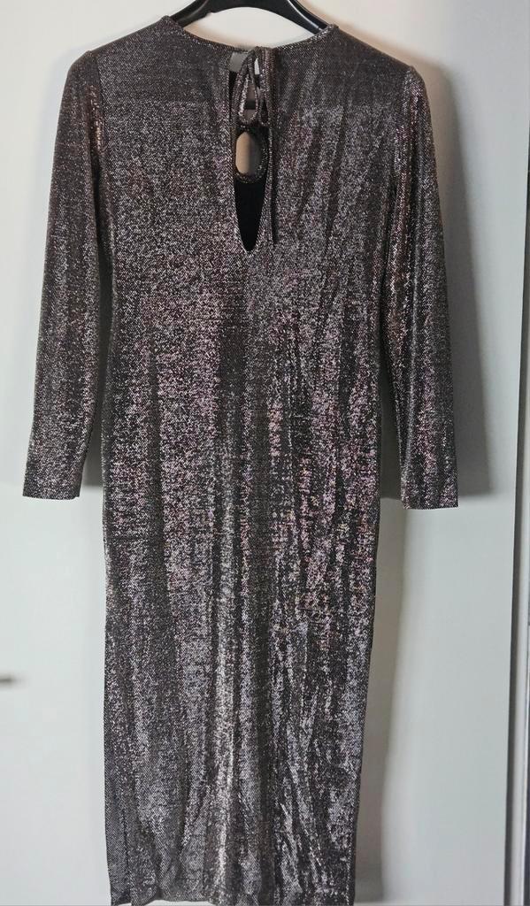 Ana Alcazar Glitter Jurk, Kleding | Dames, Jurken, Zo goed als nieuw, Maat 38/40 (M), Zwart, Knielengte, Ophalen of Verzenden