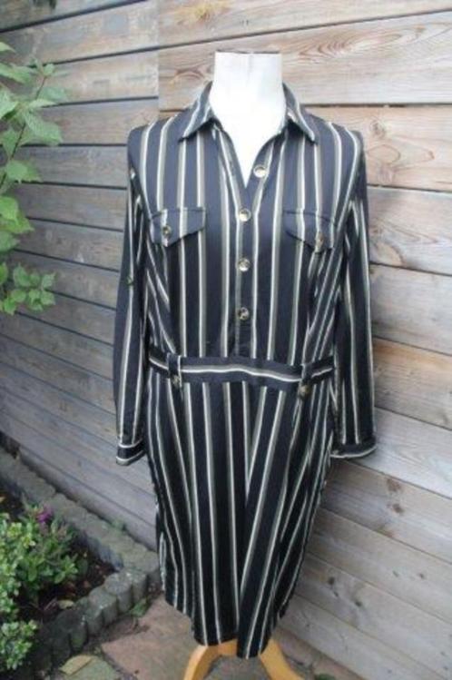 Jurk zwart/ kaki K-Design mt XL Vaste prijs AANBIEDING, Kleding | Dames, Jurken, Zo goed als nieuw, Maat 46/48 (XL) of groter