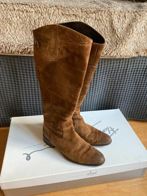 suede laarzen Floris van Bommel, Kleding | Dames, Schoenen, Gedragen, Hoge laarzen, Bruin, Verzenden