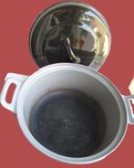 Pan~Braadpan~Gietijzer~Franse makelij~24 cm~Pan Zwart Giet, Huis en Inrichting, Keuken | Potten en Pannen, Ophalen of Verzenden