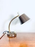 Vintage bureaulamp Hala Zeist jaren 50/60 bruin H. Busquet, Minder dan 50 cm, Gebruikt, Ophalen of Verzenden, Metaal