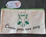 Bedrukt Etui met groene rits - Nieuw, Hobby en Vrije tijd, Knutselen, Ophalen of Verzenden, Nieuw, Materiaal
