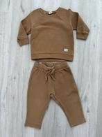 H&M hazelnoot beige joggingspak rib lichtbruin pakje set 80, Kinderen en Baby's, Babykleding | Maat 80, Jongetje of Meisje, H&M