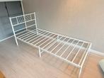 Eenpersoonsbed, als nieuw, met of zonder matras, Ophalen, 90 cm, Eenpersoons, Wit