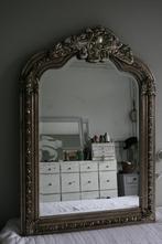 861 Grote zilverkleurige spiegel Facet geslepen 115 x 79 cm, Huis en Inrichting, Woonaccessoires | Spiegels, Ophalen of Verzenden