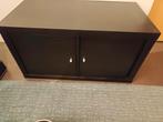 Zwarte Kallax 2x1 met deurtjes - Goede staat, Huis en Inrichting, Ophalen, Minder dan 50 cm, Gebruikt, Meerdere deuren