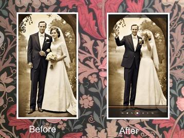 Het mooiste kado: oude foto komt tot leven 4 of 8 sec video beschikbaar voor biedingen