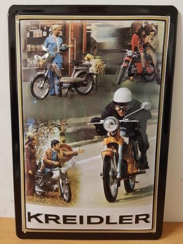 Kreidler collage relief reclamebord van metaal wandbord deco beschikbaar voor biedingen