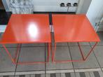 Twee Oranje kubus tafeltjes, Ophalen, Minder dan 45 cm, Minder dan 55 cm, Gebruikt